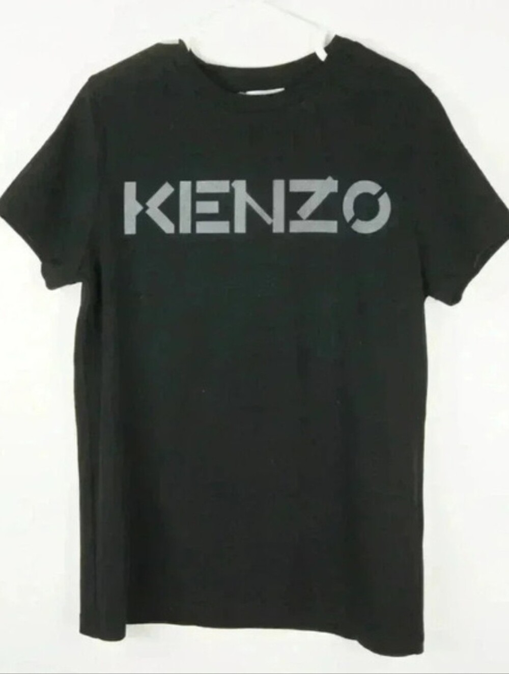 Like New Kenzo Paris Black Tee with Gray Logo Size XS